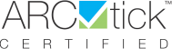 ARCtick Certified logo featuring the word "ARCtick" with a blue and green check mark